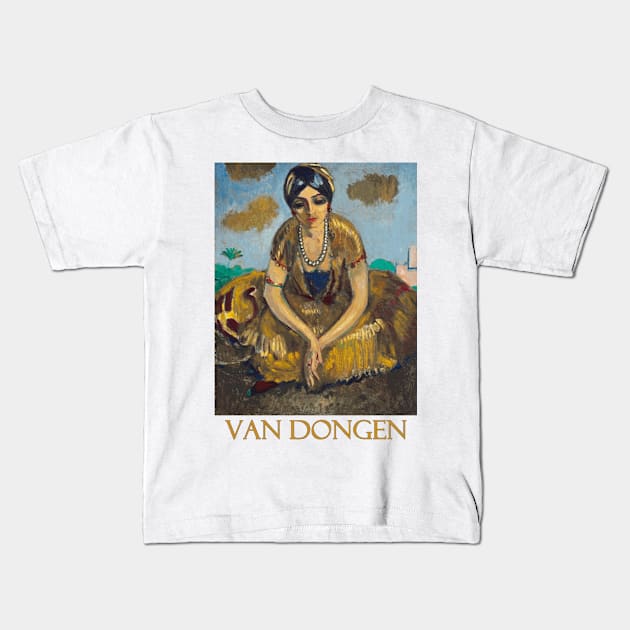 Egyptian in Pearl Necklace (1913) by Kees van Dongen Kids T-Shirt by Naves